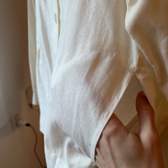 White Half-Button Down - Picture 5 of 5
